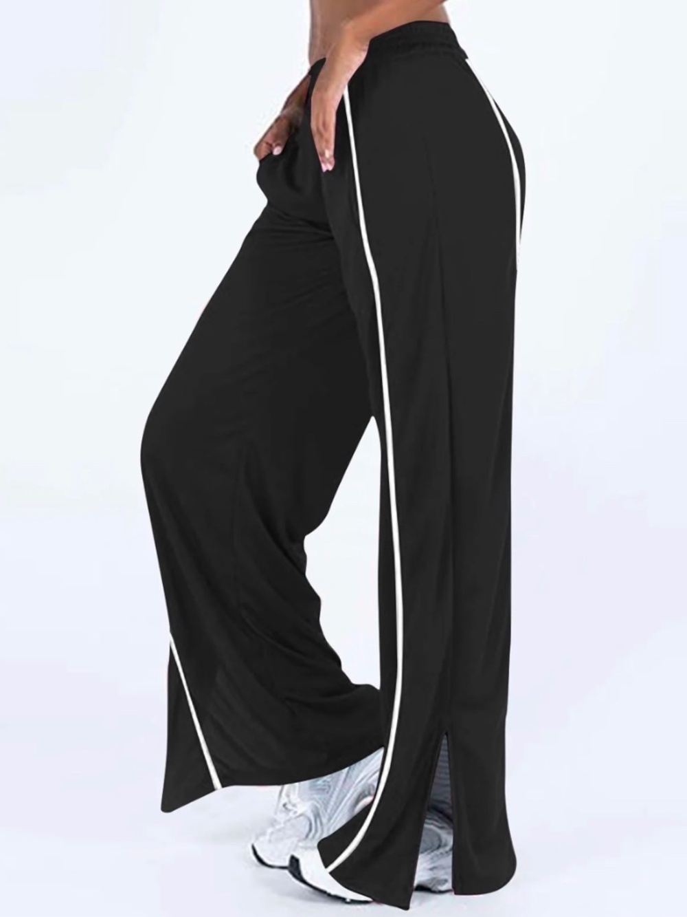NWT G4 Free split ankle adjustable drawstring waist track pants - L - A7